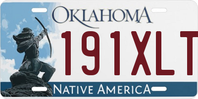 OK license plate 191XLT