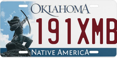 OK license plate 191XMB