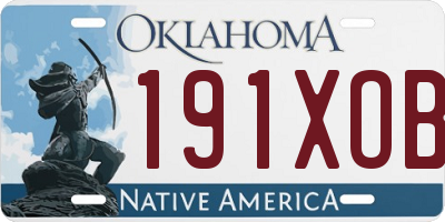 OK license plate 191XOB