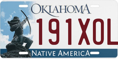 OK license plate 191XOL
