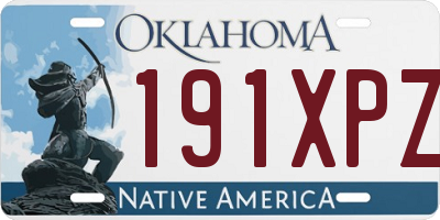 OK license plate 191XPZ