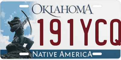 OK license plate 191YCQ