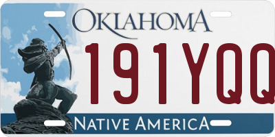 OK license plate 191YQQ