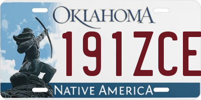 OK license plate 191ZCE