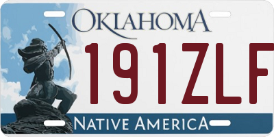 OK license plate 191ZLF