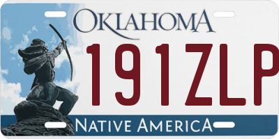 OK license plate 191ZLP