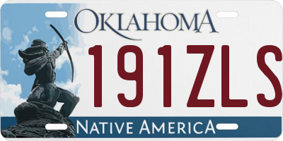 OK license plate 191ZLS