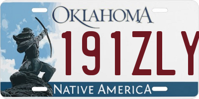 OK license plate 191ZLY