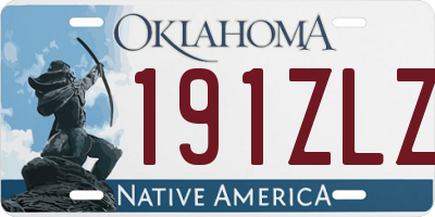 OK license plate 191ZLZ