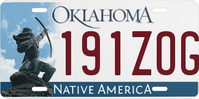 OK license plate 191ZOG