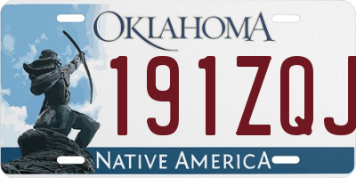 OK license plate 191ZQJ