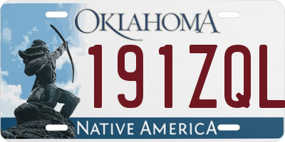 OK license plate 191ZQL