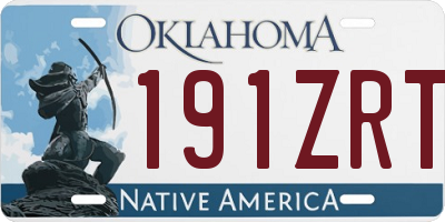 OK license plate 191ZRT