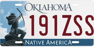 OK license plate 191ZSS