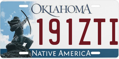 OK license plate 191ZTI