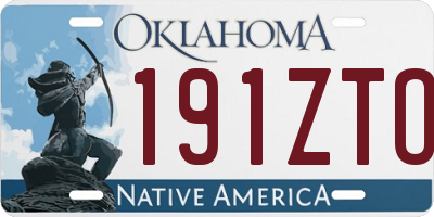 OK license plate 191ZTO