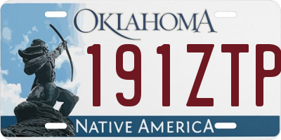 OK license plate 191ZTP