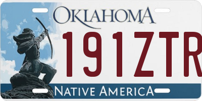 OK license plate 191ZTR