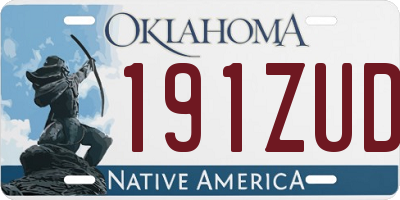 OK license plate 191ZUD