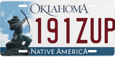 OK license plate 191ZUP