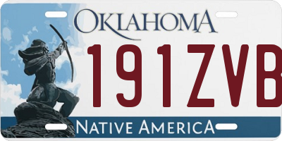 OK license plate 191ZVB