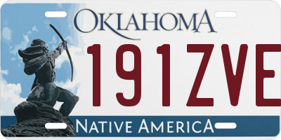OK license plate 191ZVE