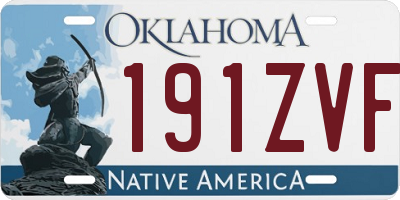 OK license plate 191ZVF