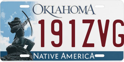 OK license plate 191ZVG