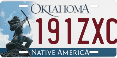 OK license plate 191ZXC