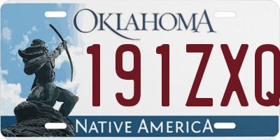 OK license plate 191ZXQ