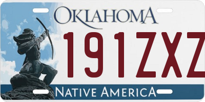 OK license plate 191ZXZ