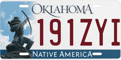 OK license plate 191ZYI