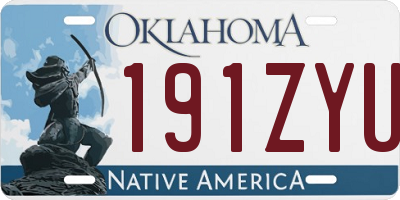 OK license plate 191ZYU