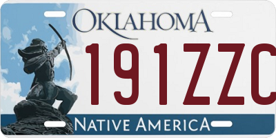 OK license plate 191ZZC