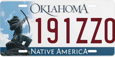 OK license plate 191ZZO