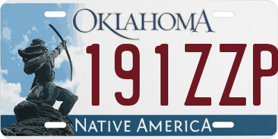 OK license plate 191ZZP