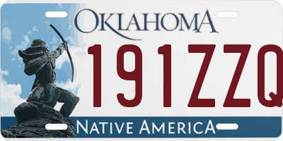 OK license plate 191ZZQ