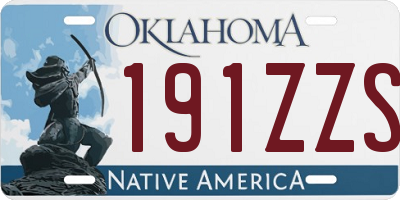 OK license plate 191ZZS