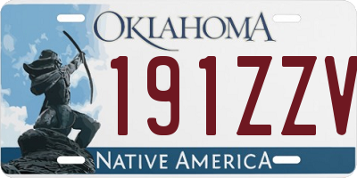 OK license plate 191ZZV