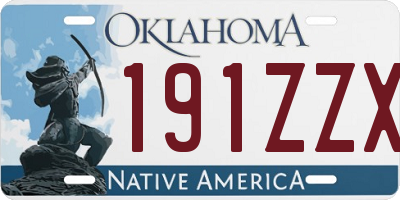 OK license plate 191ZZX