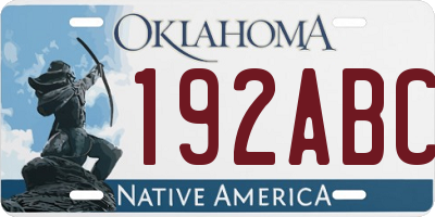 OK license plate 192ABC