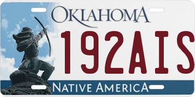 OK license plate 192AIS