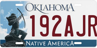 OK license plate 192AJR