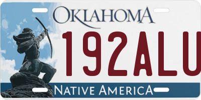 OK license plate 192ALU