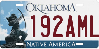 OK license plate 192AML