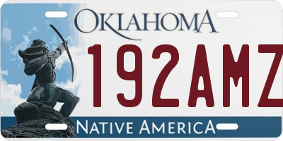 OK license plate 192AMZ