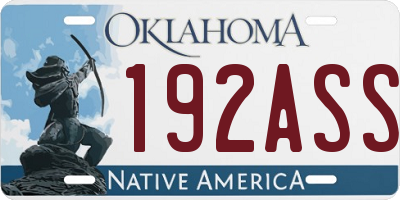 OK license plate 192ASS