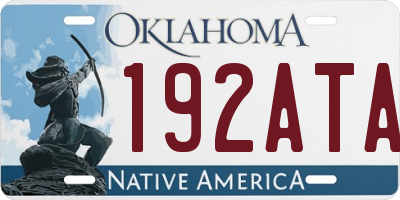 OK license plate 192ATA
