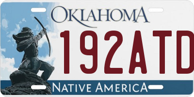 OK license plate 192ATD