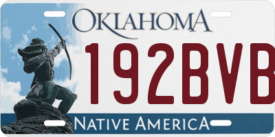 OK license plate 192BVB